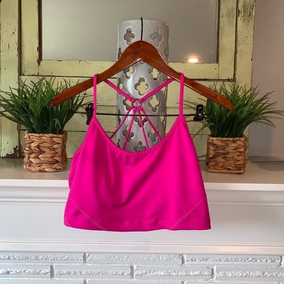 Betsey Johnson Other - Betsey Johnson Hot Pink Multi-Strap Sports Bra Bralette Size Medium